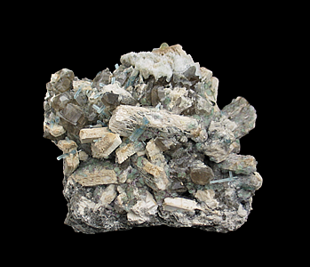 Aquamarine, Microcline, Smoky Quartz, Fluorite & Opal-AN, Erongo Mountains, Karibib Constituency, Erongo Region, Namibia